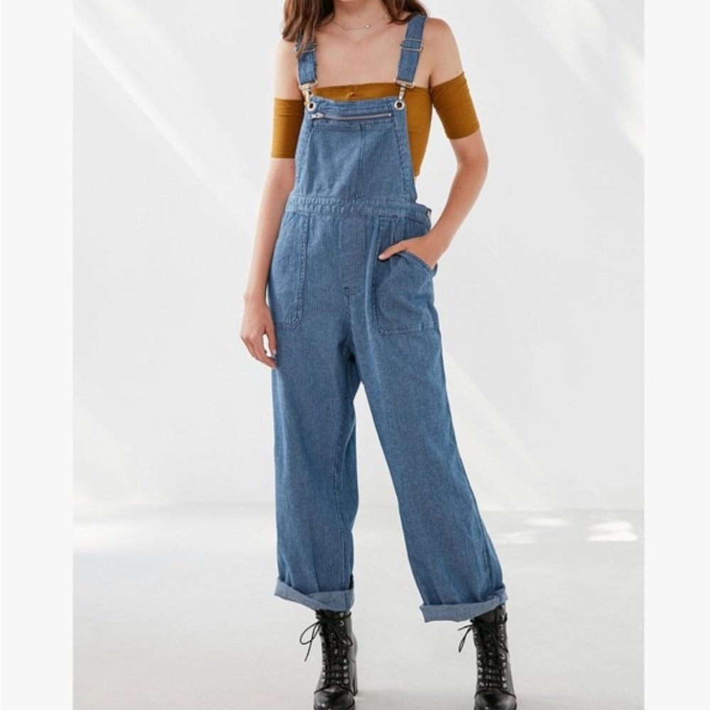 Urban Outfitters BDG Zip Pocket Overalls Striped